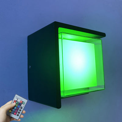 Intelligente Outdoor-Rhombus-Aluminium-LED-Wandleuchte mit App-Dimmung 