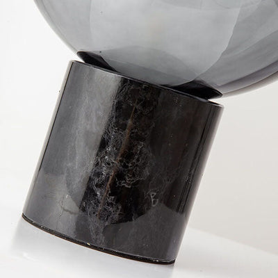 Lámpara de Mesa de 1 Luz con Base de Mármol Minimalista Nórdico y Bola de Vidrio 