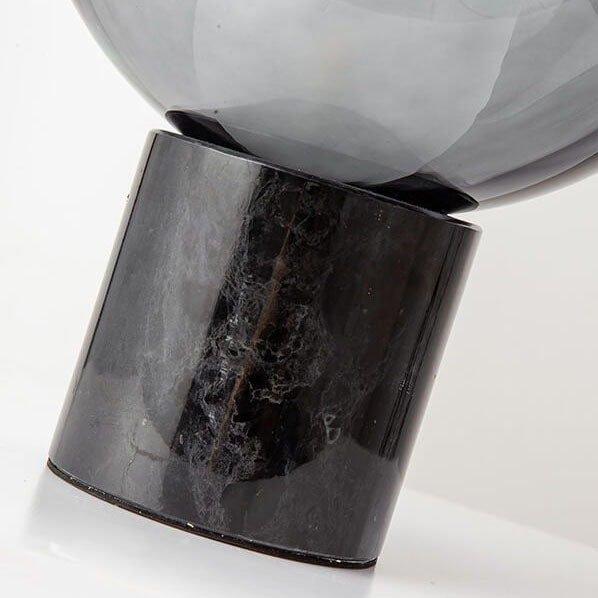 Lámpara de Mesa de 1 Luz con Base de Mármol Minimalista Nórdico y Bola de Vidrio 