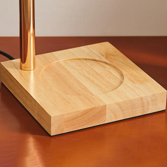 Lámpara de mesa de cera derretida de 1 luz de cuerno de bambú y madera romántica creativa moderna 