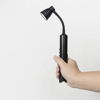 Moderne schwarze Metall-Typ-C LED tragbare Tischlampe 