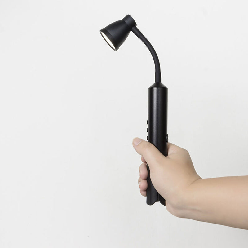 Moderne schwarze Metall-Typ-C LED tragbare Tischlampe 