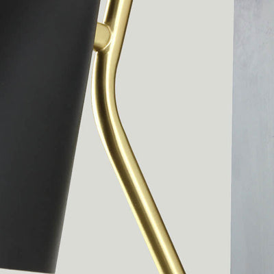 Nordic Minimalist Cone Shade Long Base 1-Light Wall Sconce Lamp