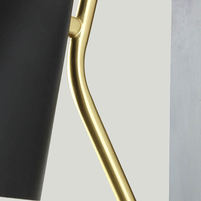 Nordic Minimalist Cone Shade Long Base 1-Light Wall Sconce Lamp