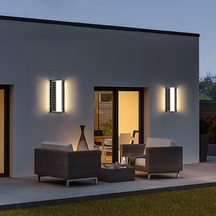 Moderna lámpara de pared LED para exteriores de acrílico impermeable de tira larga 