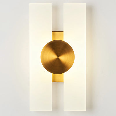 Modern Minimalist Square Oval Geometric Acrylic Stainless Steel LED Wall Sconce Lamp