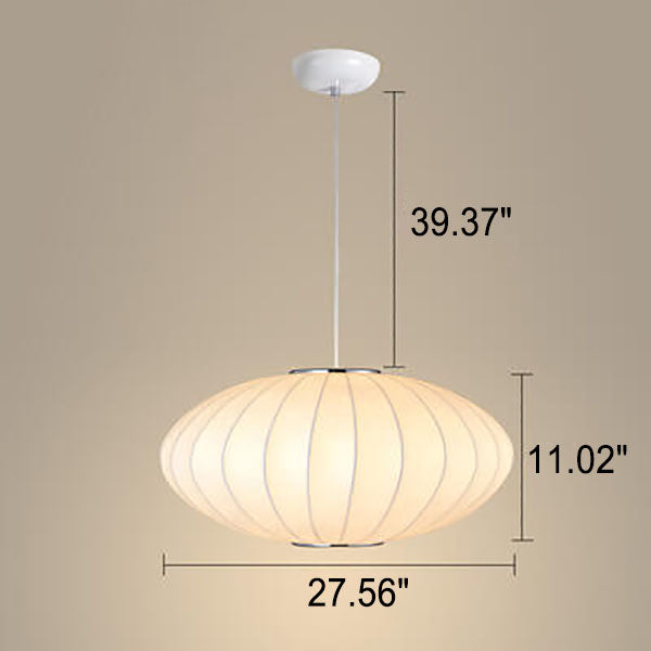 Fabric 1-Light Cocoon Pendant Light