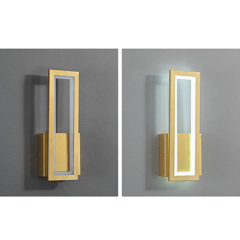Moderne minimalistische rechteckige LED-Wandleuchte aus Acryl in Volltonfarbe 