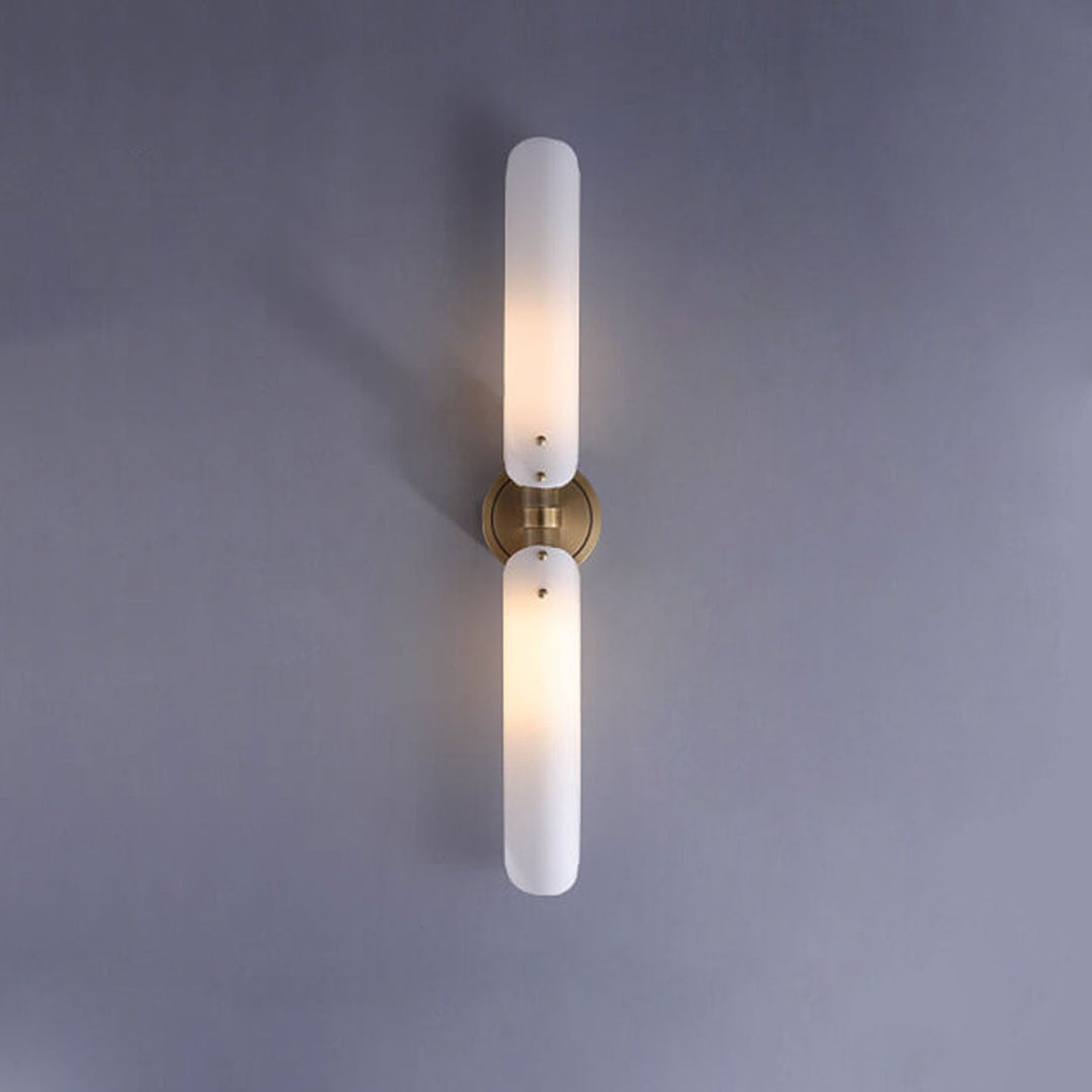 Lámpara Aplique de Pared de Vidrio Largo de Lujo Moderno 1/2 Luz 