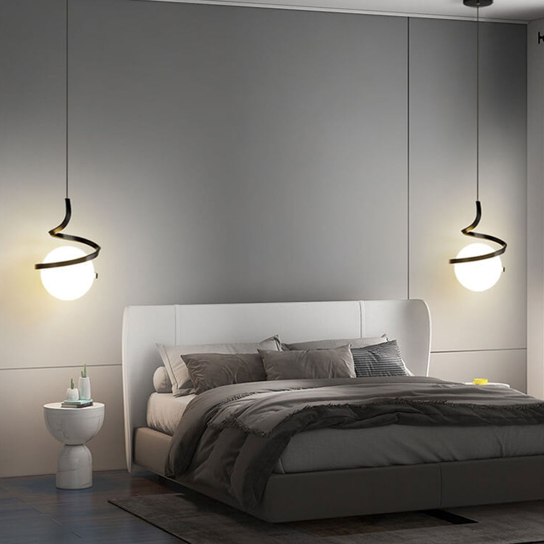 Luz colgante LED de hierro forjado minimalista moderno 