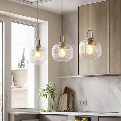 Industrial Vintage Oval Glass 1-Light Pendant Light