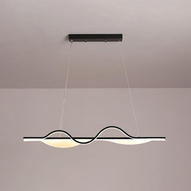 Nordic Minimalist Curved Line Long Island Light LED Chandelier