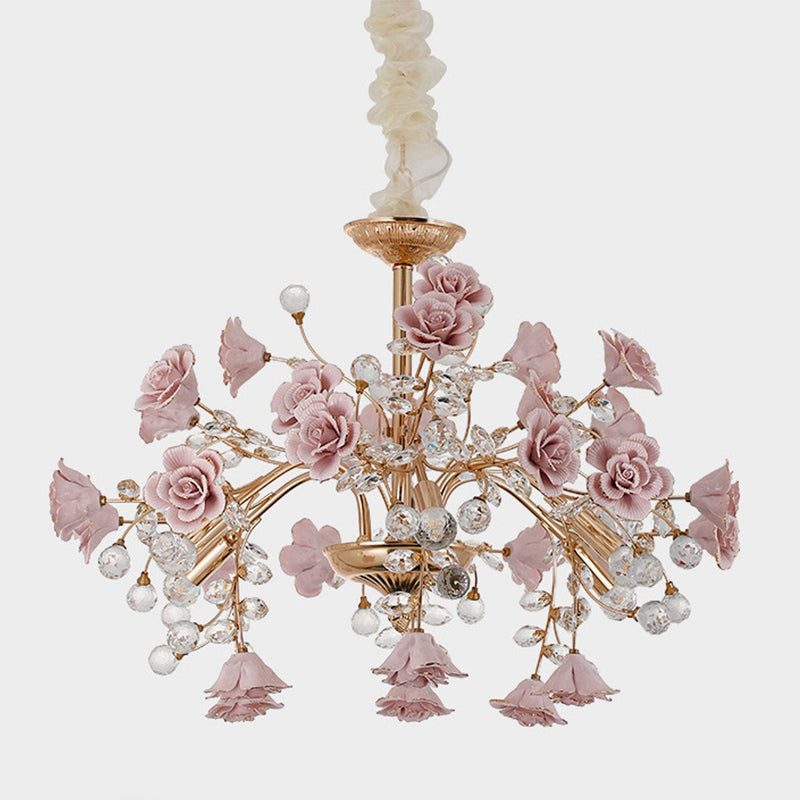 European Court Style Light Luxury Crystal 3/6/8-Light Island Light Chandelier