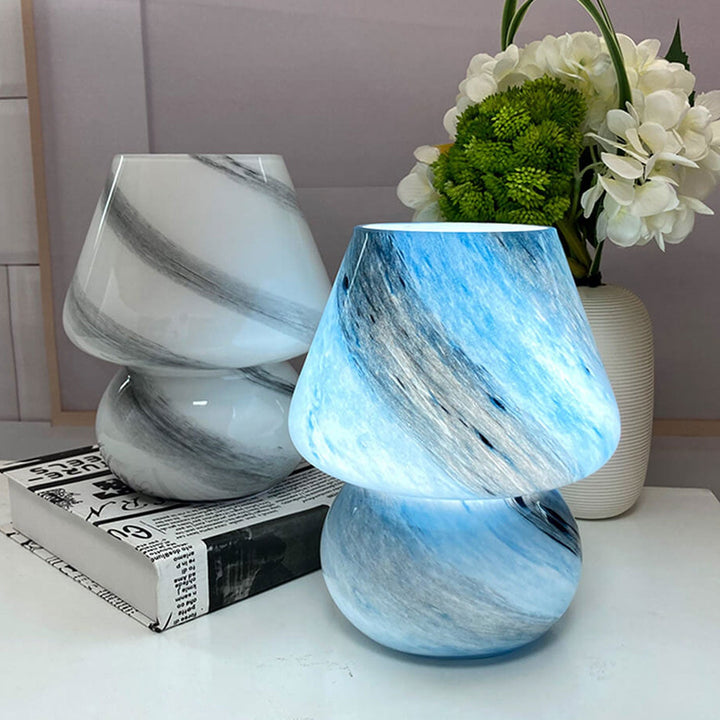 Contemporary Creative Handmade Glass Planet Design Mushroom 1-Light Table Lamp for Bedroom
