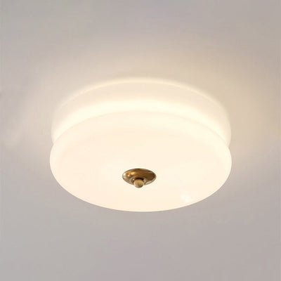 Luz de techo LED empotrada con pantalla de vidrio cilíndrica de simplicidad moderna para sala de estar 
