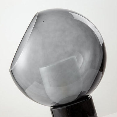 Lámpara de Mesa de 1 Luz con Base de Mármol Minimalista Nórdico y Bola de Vidrio 