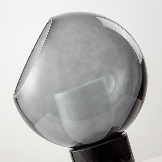 Lámpara de Mesa de 1 Luz con Base de Mármol Minimalista Nórdico y Bola de Vidrio 