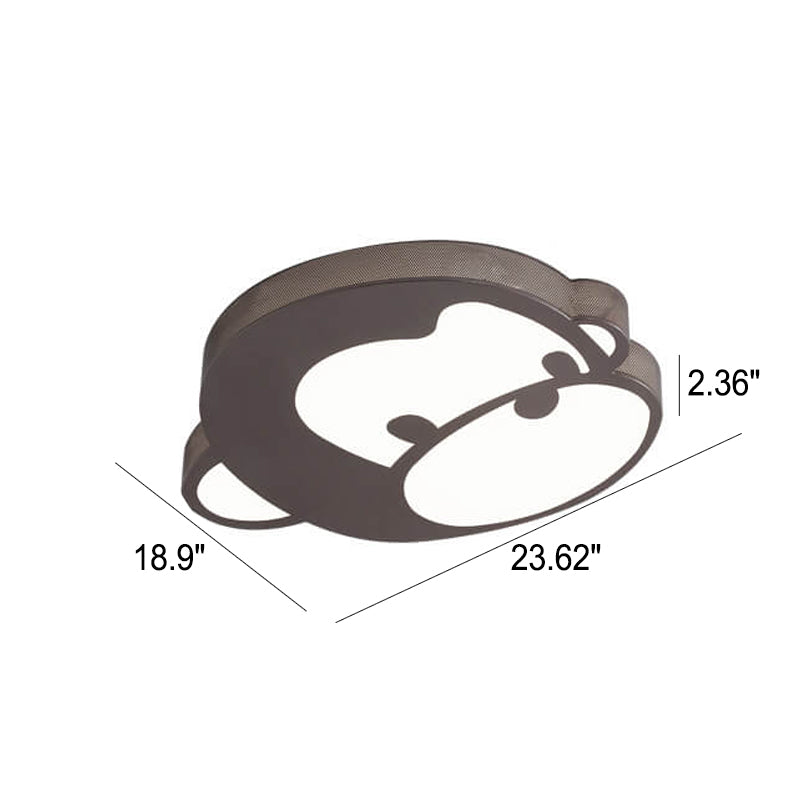 Childlike Cartoon Monkey Design LED Flush Mount Light