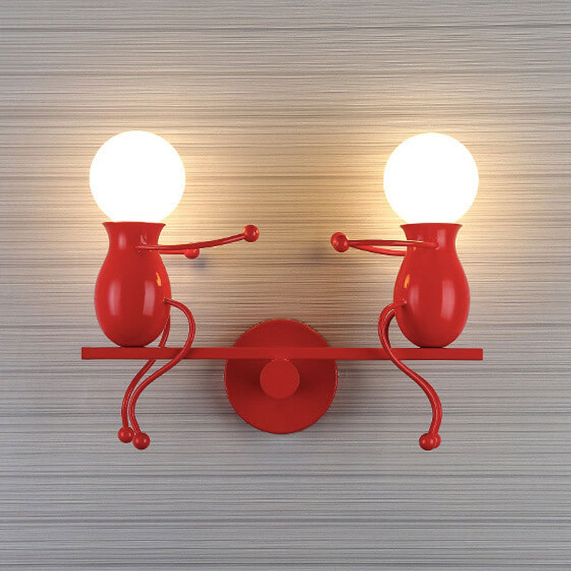 Modern Creative Two Little People 2-Light Wall Sconce Lamp