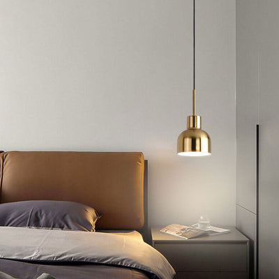 Industrial Iron Simple Bell Shade Design 1-Light Pendant Light