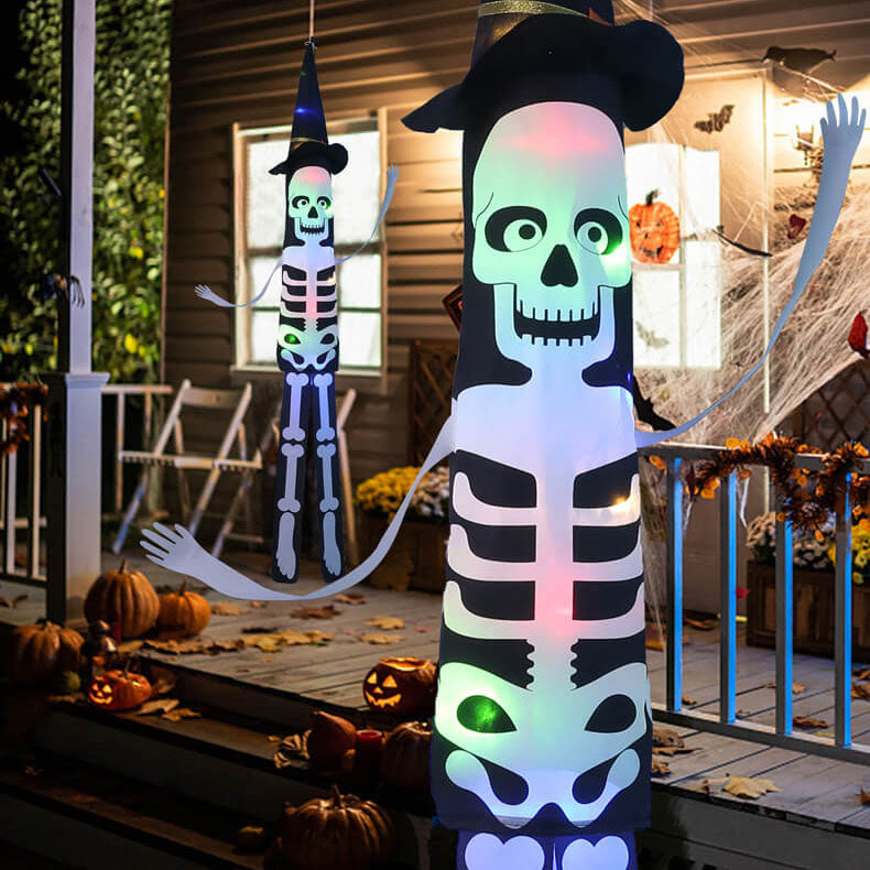 Guirlande lumineuse décorative pour Halloween, fantôme, chauve-souris, citrouille, squelette, fête, Patio 