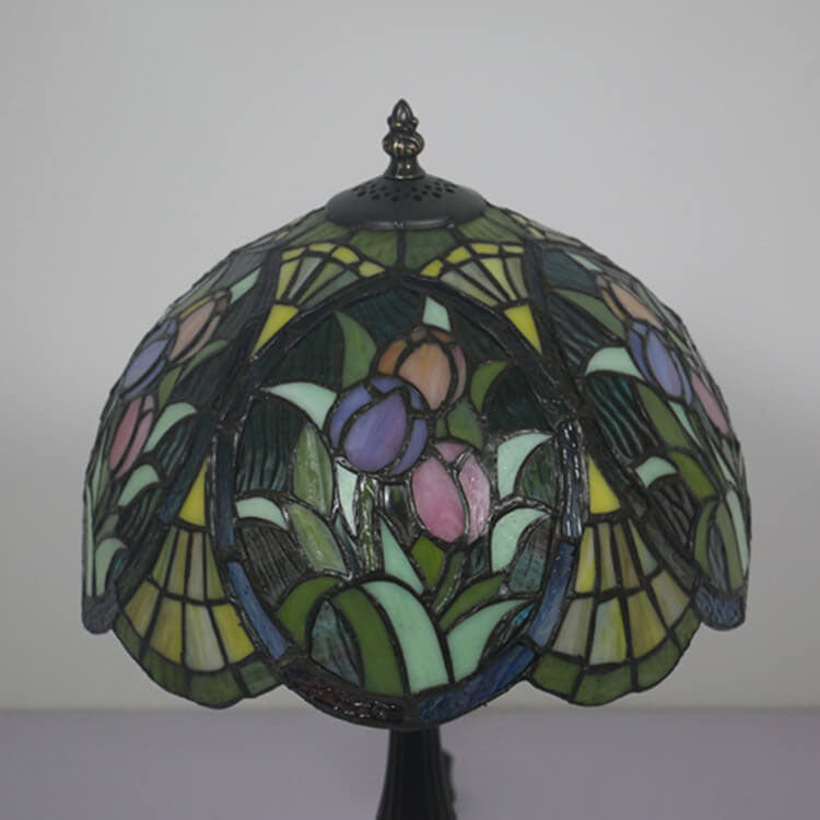 Tiffany Rustikale Buntglas 1-Licht Tischlampe 
