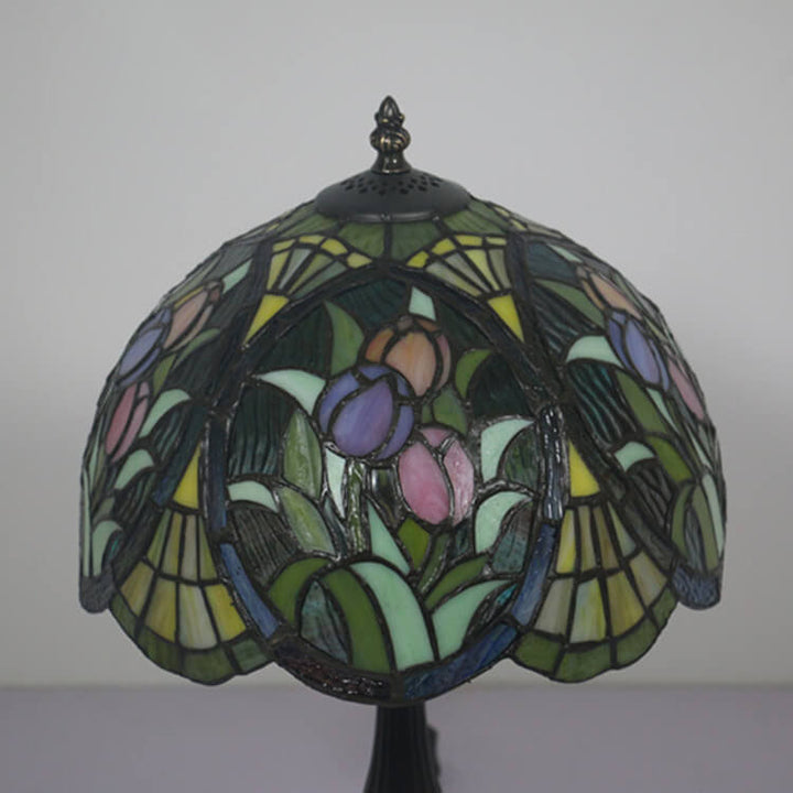 Tiffany Rustikale Buntglas 1-Licht Tischlampe 