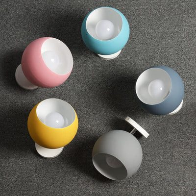 Nordic Macaron Dome 1-Light Semi-Flush Mount Ceiling Light