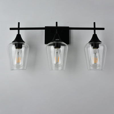 Lámpara de Aplique de Pared de 2/3 Luces de Hierro con Copa de Vino Industrial Simple 