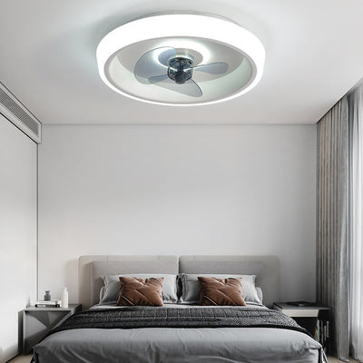 Simple Modern Acrylic Lightweight LED Flush Mount Fan Light