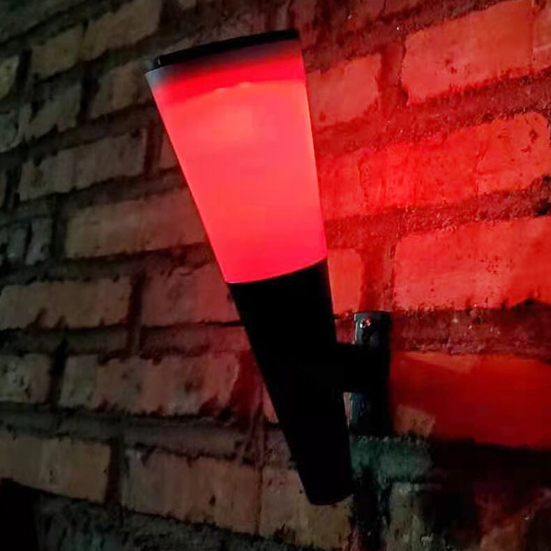 Lampe solaire étanche en forme de corne, design LED, décoration extérieure, applique murale 