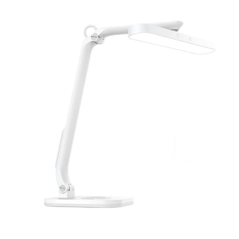 Einfache weiße aufladende faltbare LED-Schreibtischlampe mit Augenschutz 