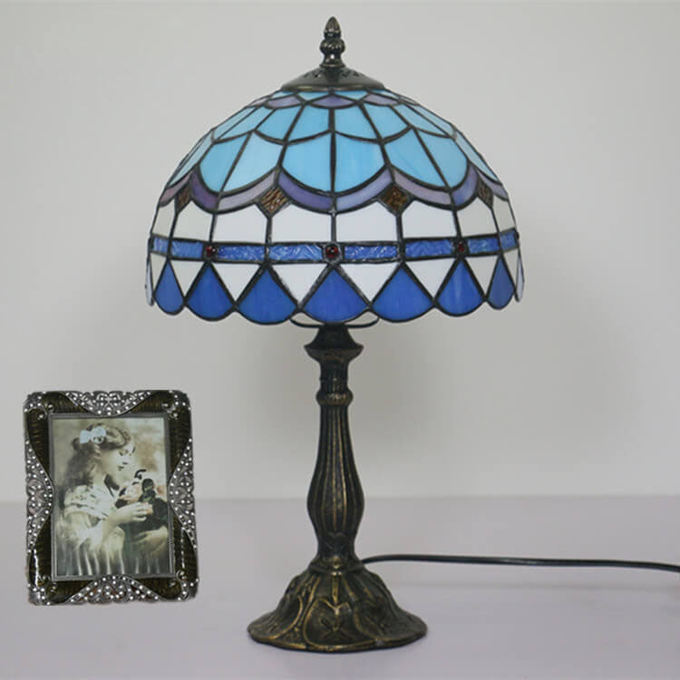 European Vintage Tiffany 1-Light Alloy Table Lamp