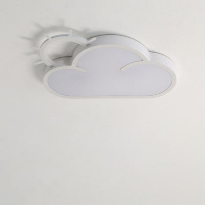 Nordic Minimalist Cloudy Sun LED Kids Flush Mount Ceiling Light