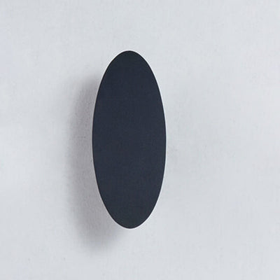 Lámpara de Aplique de Pared Impermeable LED para Exterior de Aluminio de Forma Oval Simple y Plana 