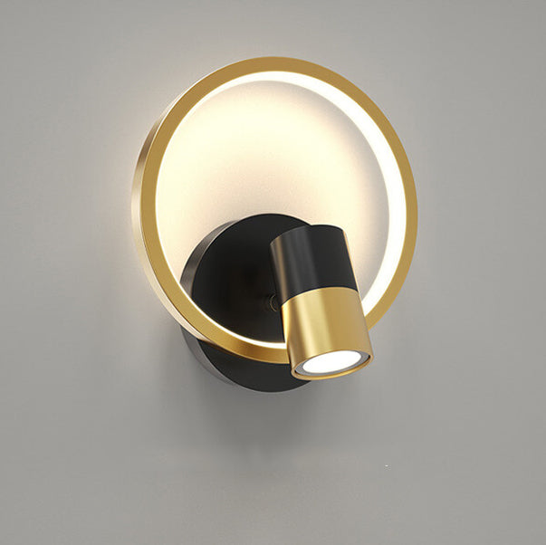 Modern Minimalist Circle LED Spotlight Wall Sconce Lamp