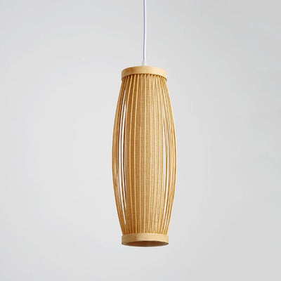 Creative Bamboo Weaving Lantern 1-Light Pendant Light