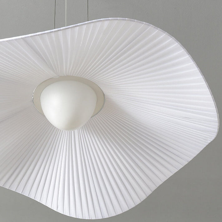 Modern Creative Cloth Lotus Leaf LED Semi-Flush Mount Light