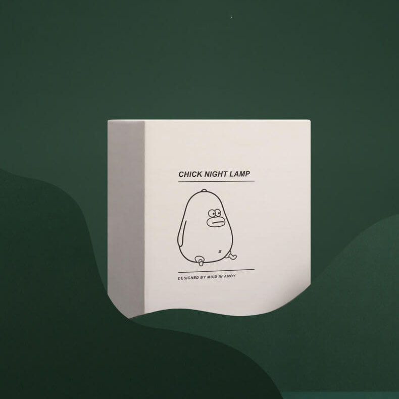 Lampe de table tactile LED en silicone en forme de petit poulet mignon et créatif 