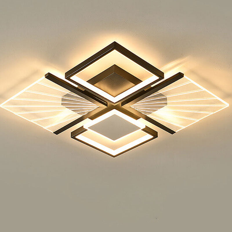 Modern Minimalist Creative Geometric Splicing Design LED Flush Mount Light