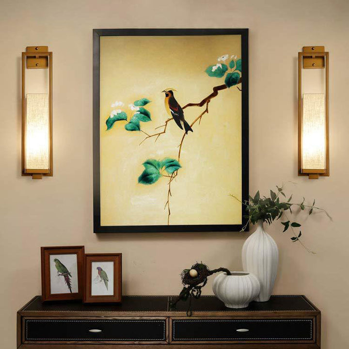 Modern Classical Minimalist Iron Cloth 1-Light Wall Sconce Lamp
