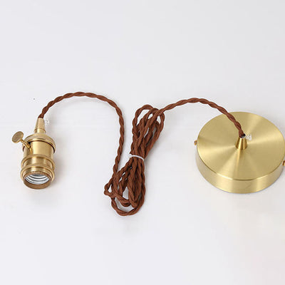 Japanese Creative Pleated Ceramic Brass 1-Light Pendant Light