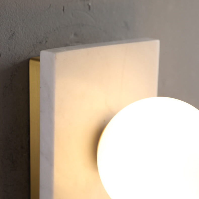 Nordic Marble Rectangular Design 1-Light Wall Sconce Lamp