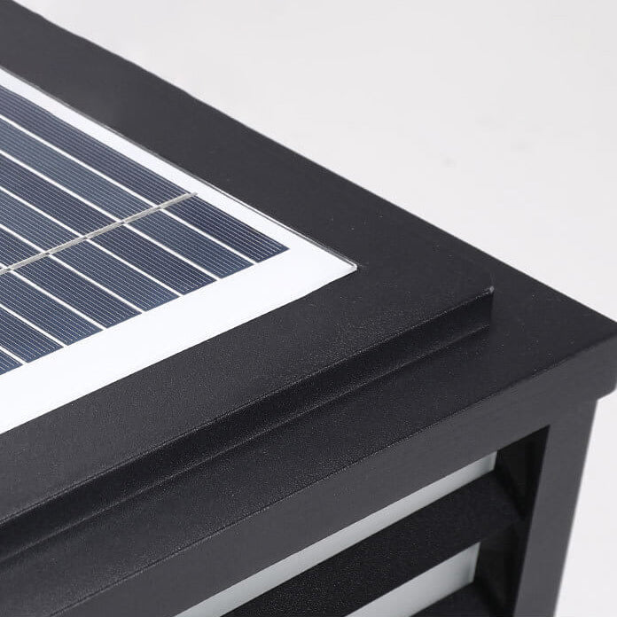 Moderne minimalistische wasserdichte Solar-Quadrat-Aluminium-PC-LED-Pfostenlandschaftsbeleuchtung für den Garten 
