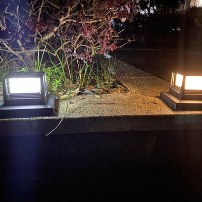 Outdoor Solar Pillar Head Light Square Pillar Head Light Garden Light