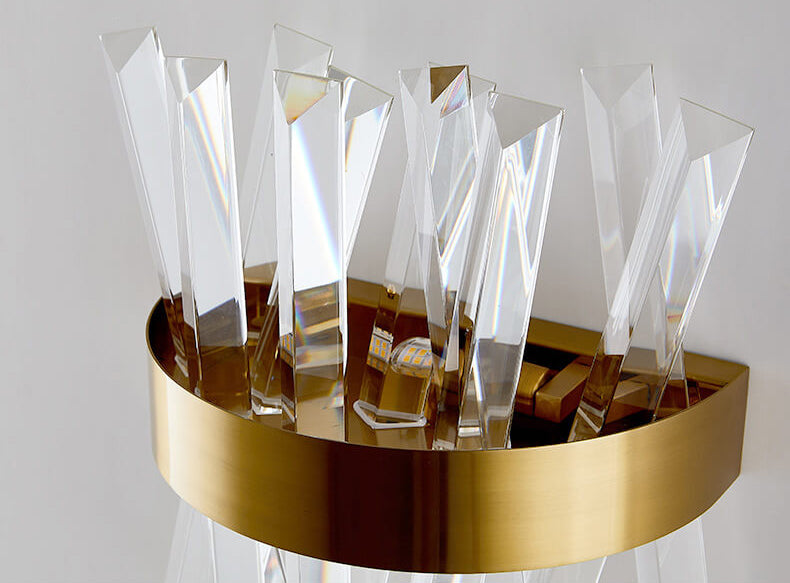 Nordic Light Luxury Creative Crystal Strip Design 2-Licht-Wandleuchte 