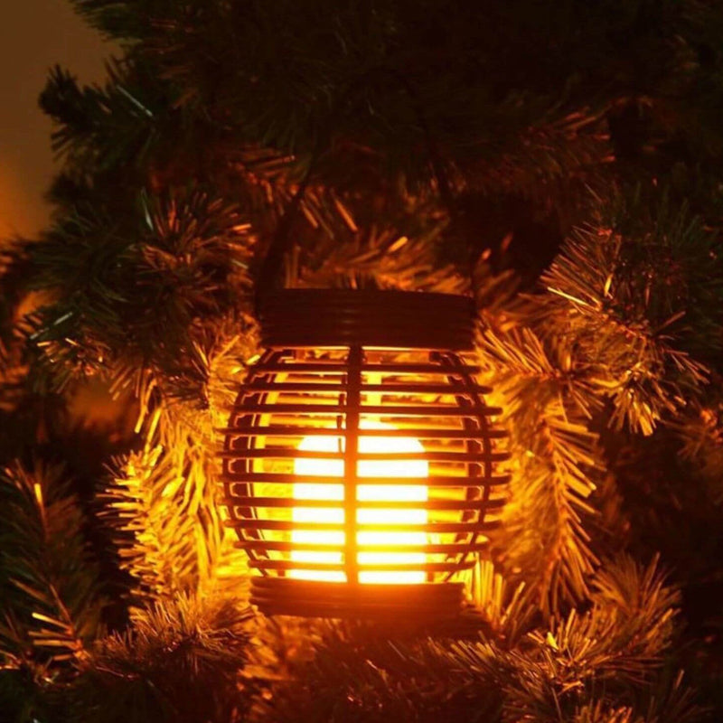 Solar Outdoor Flame Cage LED Waterproof Garden Decorative Light