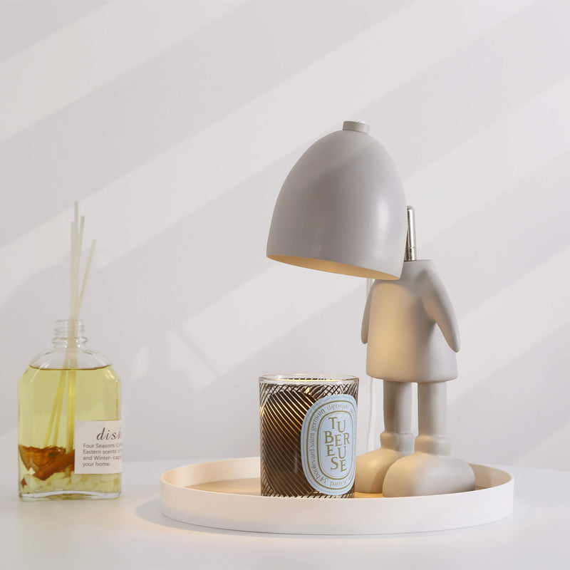 Conception de robot en résine créative LED Lampe de chevet Table de cire fondue 