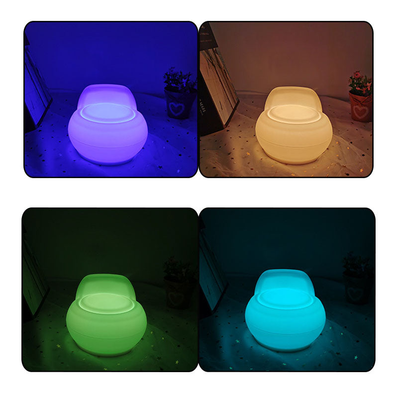 Lámpara de Mesa LED de Noche con Forma de Sofá de Silicona Creativa 