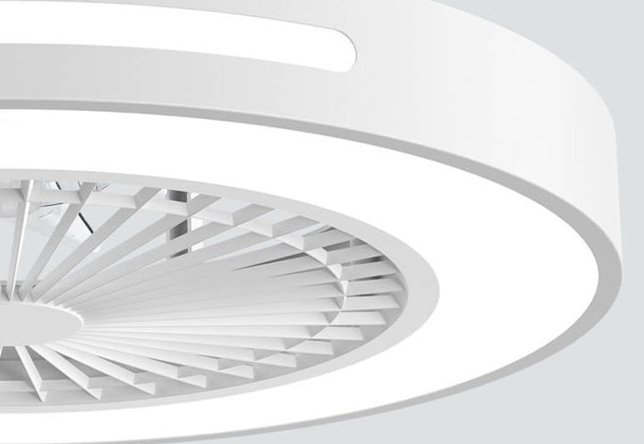 Ventilador de techo con luz LED empotrada de madera cuadrada Nordic Macaron 